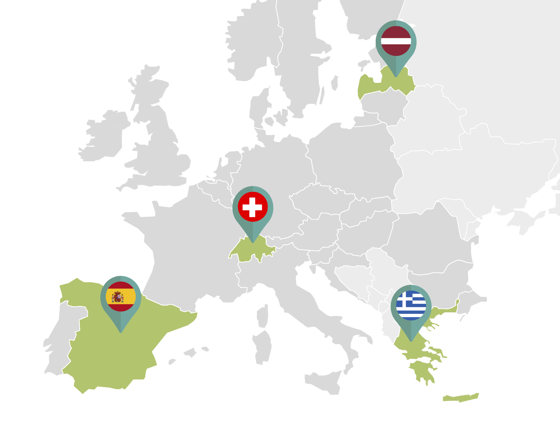 Mapa DECODIT países